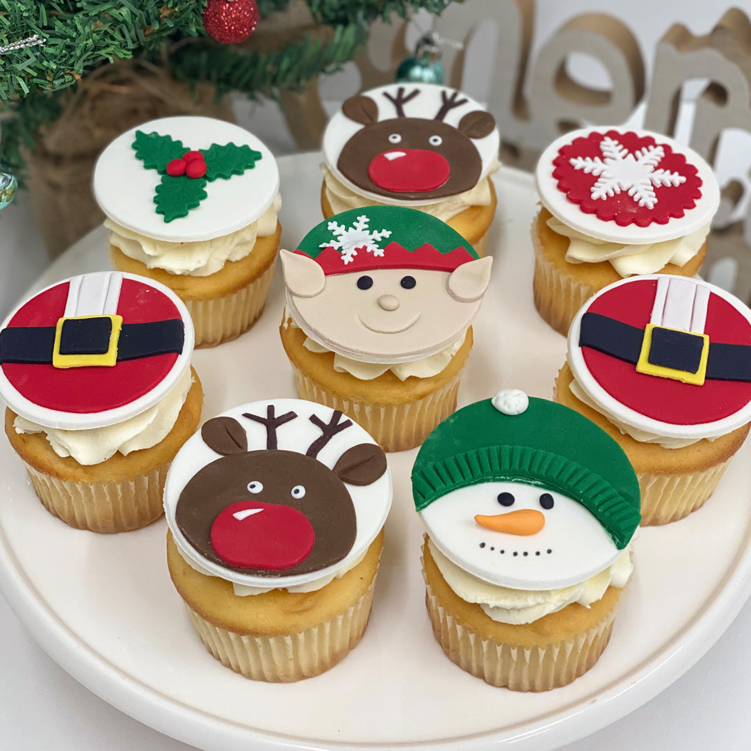 Assorted Christmas Cupcakes